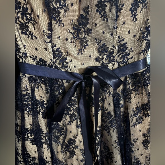 Elegant Lace Dress with Ribbon - Picture 2 of 4